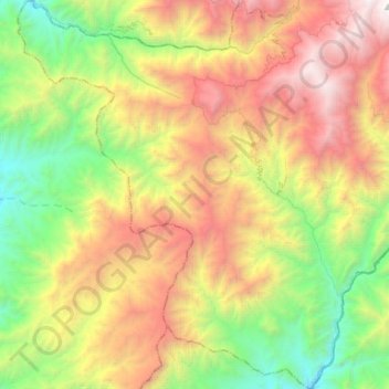 Mappa topografica Pararín, altitudine, rilievo