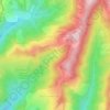 Mappa topografica Вардане-Верино, altitudine, rilievo