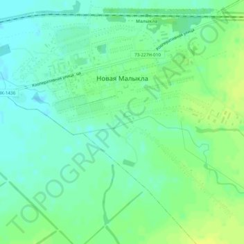 Mappa topografica Новая Малыкла, altitudine, rilievo