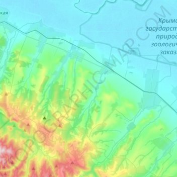 Mappa topografica Кеслеровское сельское поселение, altitudine, rilievo