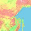 Mappa topografica Хабаровский край, altitudine, rilievo