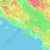 Mappa topografica Città di Ragusa, altitudine, rilievo