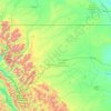 Mappa topografica Glacier County, altitudine, rilievo