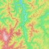 Mappa topografica 大野郡, altitudine, rilievo
