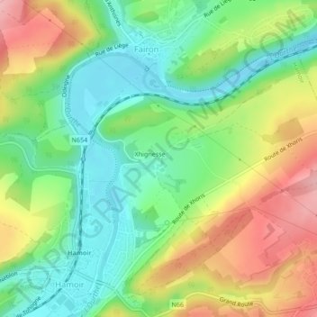 Mappa topografica 4180, altitudine, rilievo