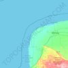 Mappa topografica Celestún, altitudine, rilievo