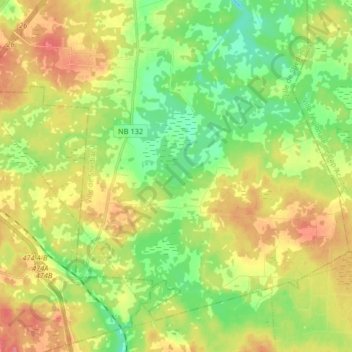 Mappa topografica Scoudouc, altitudine, rilievo