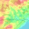 Mappa topografica Belalt South, altitudine, rilievo