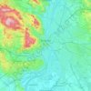 Mappa topografica Budapest, altitudine, rilievo