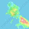 Mappa topografica Σκύρος, altitudine, rilievo