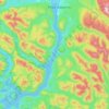 Mappa topografica Alberni Inlet, altitudine, rilievo