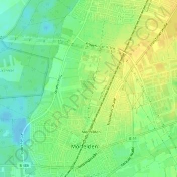Mappa topografica 64546, altitudine, rilievo