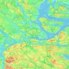 Mappa topografica Stoccolma, altitudine, rilievo