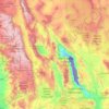 Mappa topografica Inyo County, altitudine, rilievo