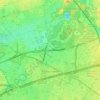 Mappa topografica La Courneuve, altitudine, rilievo