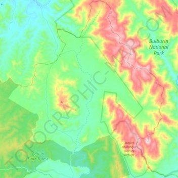 Mappa topografica Dalga, altitudine, rilievo