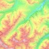 Mappa topografica сельское поселение Безенги, altitudine, rilievo