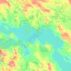 Mappa topografica озеро Среднее Куйто, altitudine, rilievo