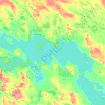 Mappa topografica озеро Среднее Куйто, altitudine, rilievo