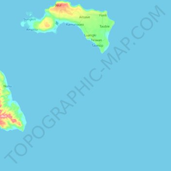 Mappa topografica Tanga Islands, altitudine, rilievo