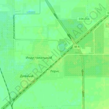 Mappa topografica Лорис, altitudine, rilievo