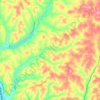 Mappa topografica Oakland Township, altitudine, rilievo