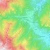 Mappa topografica Paesana, altitudine, rilievo