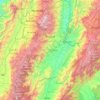 Mappa topografica Tolima, altitudine, rilievo
