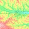 Mappa topografica Shawnee County, altitudine, rilievo