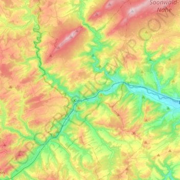 Mappa topografica Kirner Land, altitudine, rilievo