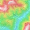 Mappa topografica San Tomaso Agordino, altitudine, rilievo