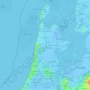 Mappa topografica North Holland, altitudine, rilievo
