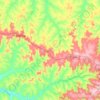 Mappa topografica Oriente, altitudine, rilievo