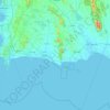 Mappa topografica Provincia di Rayong, altitudine, rilievo