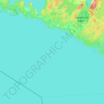 Mappa topografica Central Manitoulin, altitudine, rilievo