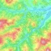 Mappa topografica Solignano, altitudine, rilievo