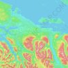 Mappa topografica Area C (Hyde Creek/Benson Valley), altitudine, rilievo