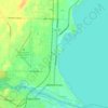 Mappa topografica Menominee, altitudine, rilievo