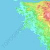 Mappa topografica Rovigno, altitudine, rilievo