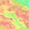 Mappa topografica Armenia, altitudine, rilievo