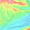 Mappa topografica Monteprandone, altitudine, rilievo