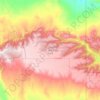 Mappa topografica Cypress Hills Provincial Park, altitudine, rilievo