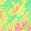 Mappa topografica Tineo, altitudine, rilievo
