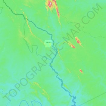 Mappa topografica Taraira, altitudine, rilievo