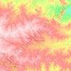 Mappa topografica Gillespie County, altitudine, rilievo