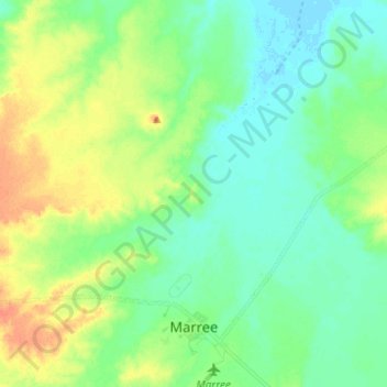 Mappa topografica Marree, altitudine, rilievo