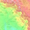 Mappa topografica هەرێمی کوردستان, altitudine, rilievo