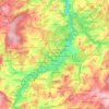 Mappa topografica Plauen, altitudine, rilievo