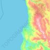Mappa topografica Pichilemu, altitudine, rilievo