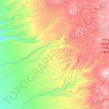 Mappa topografica Camiña, altitudine, rilievo